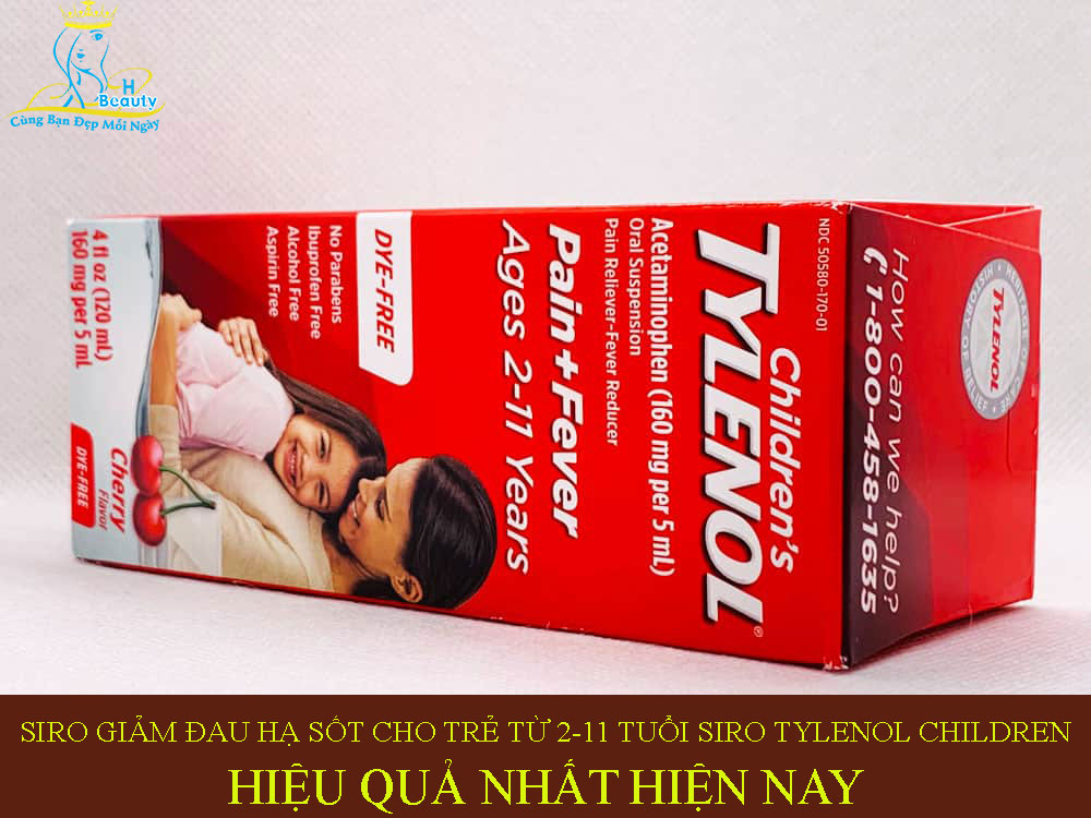 Siro giảm đau hạ sốt cho trẻ từ 2-11 tuổi Siro Tylenol Children hiệu quả nhất hiện nay