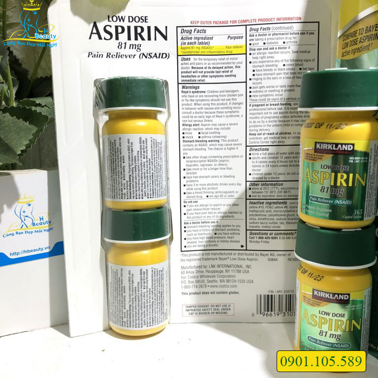 Thuốc Aspirin 81mg ngăn ngừa đột quỵ, nhồi máu cơ tim hiệu quả